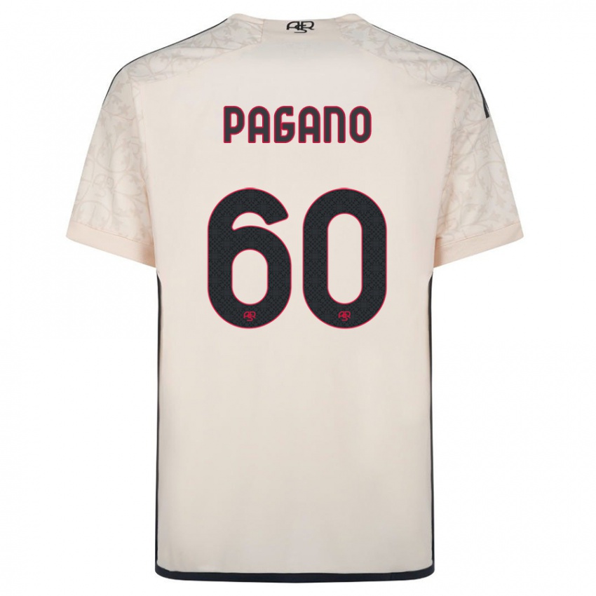 Kvinder Riccardo Pagano #60 Råhvid Udebane Spillertrøjer 2023/24 Trøje T-Shirt