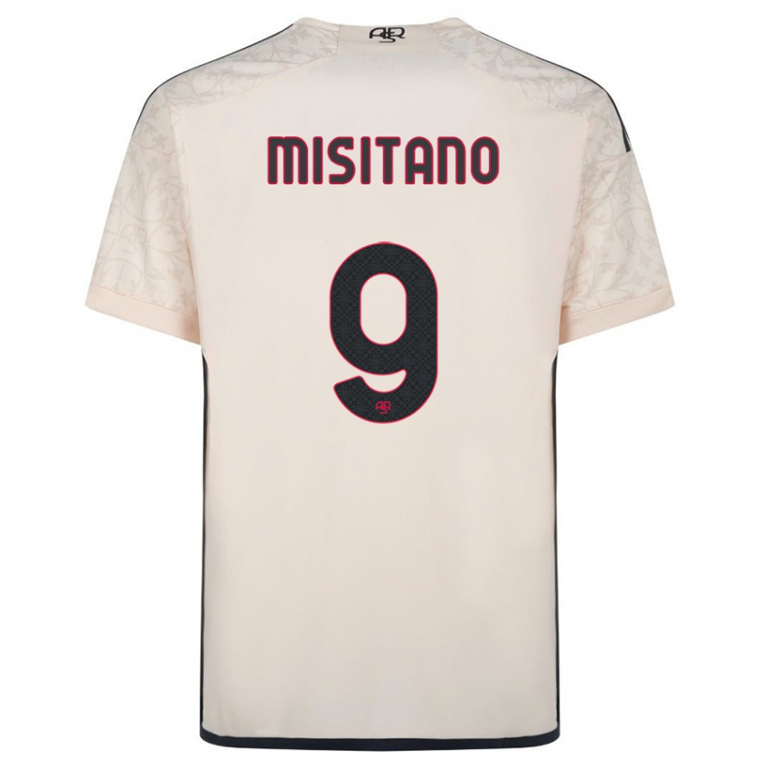 Kvinder Giulio Misitano #9 Råhvid Udebane Spillertrøjer 2023/24 Trøje T-Shirt
