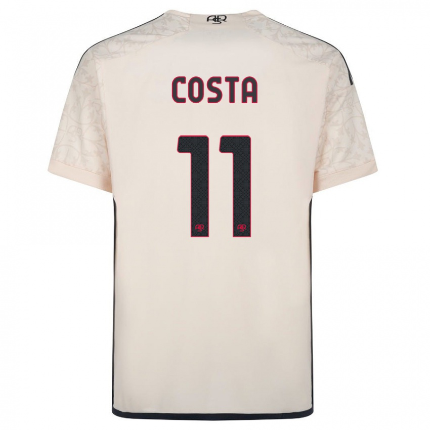 Kvinder João Costa #11 Råhvid Udebane Spillertrøjer 2023/24 Trøje T-Shirt