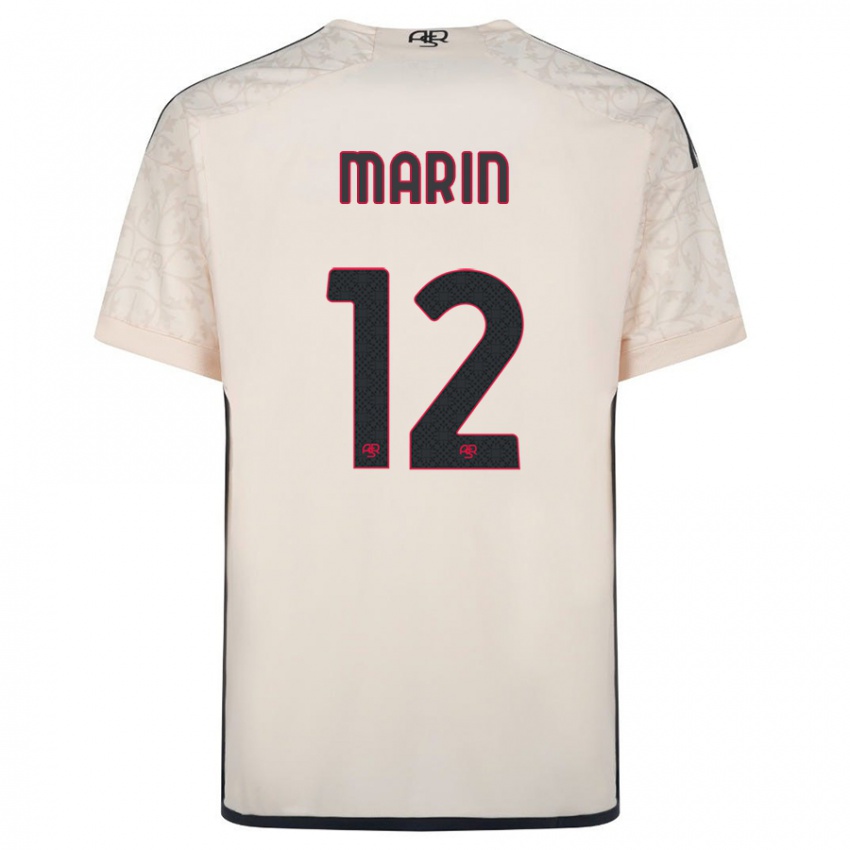 Kvinder Renato Marin #12 Råhvid Udebane Spillertrøjer 2023/24 Trøje T-Shirt