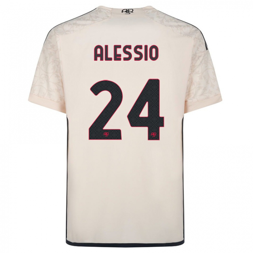 Kvinder Filippo Alessio #24 Råhvid Udebane Spillertrøjer 2023/24 Trøje T-Shirt