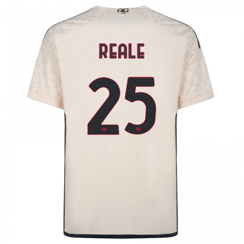 Kvinder Filippo Reale #25 Råhvid Udebane Spillertrøjer 2023/24 Trøje T-Shirt