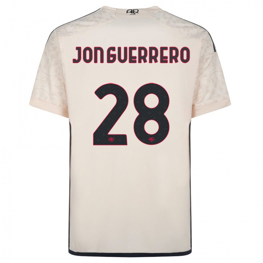 Kvinder Julen Jon Guerrero #28 Råhvid Udebane Spillertrøjer 2023/24 Trøje T-Shirt
