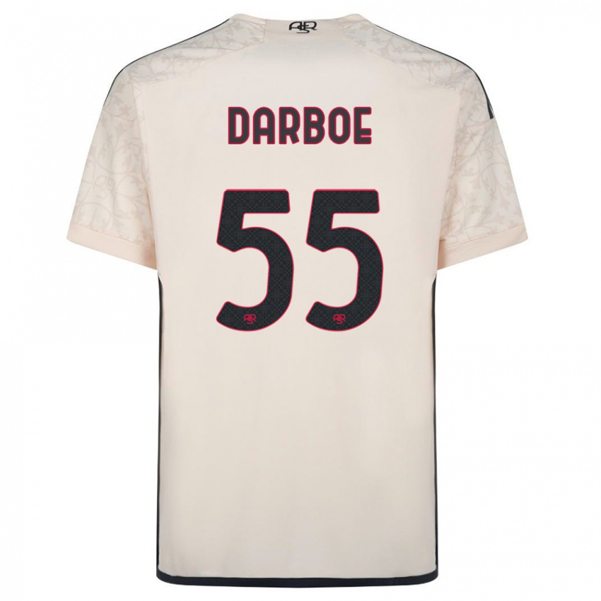 Kvinder Ebrima Darboe #55 Råhvid Udebane Spillertrøjer 2023/24 Trøje T-Shirt