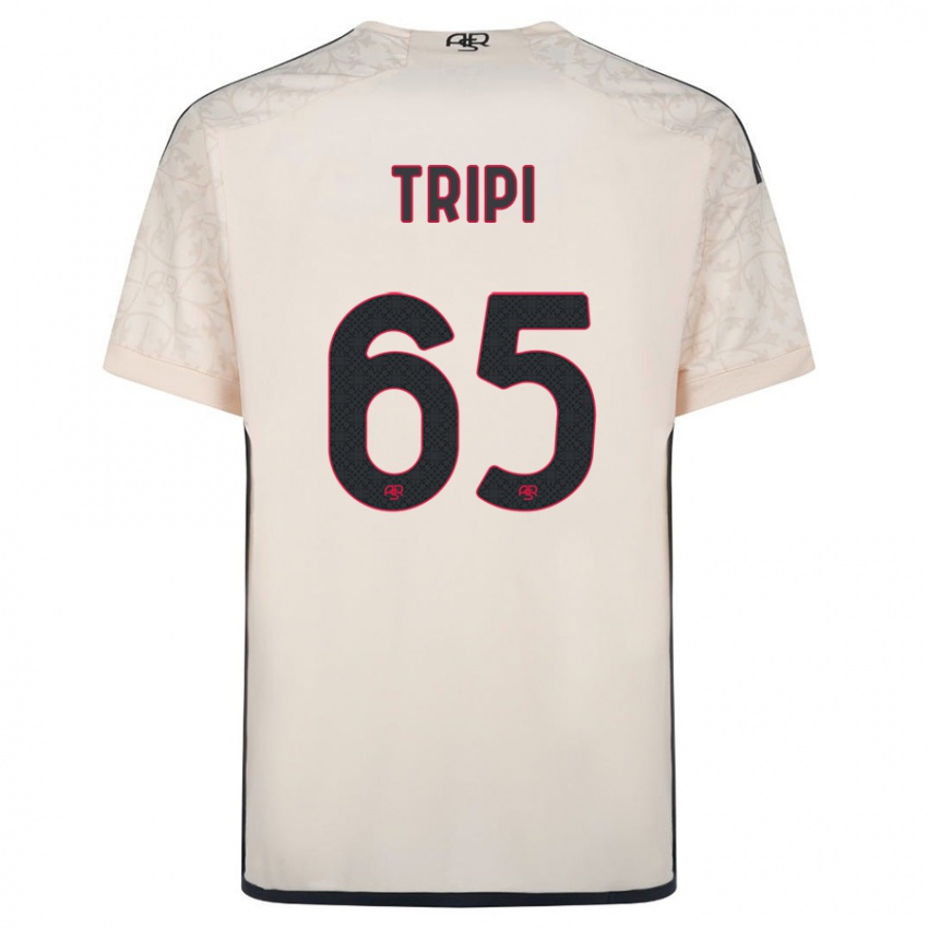 Kvinder Filippo Tripi #65 Råhvid Udebane Spillertrøjer 2023/24 Trøje T-Shirt