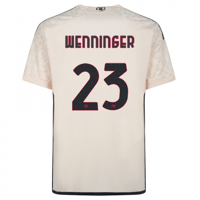 Kvinder Carina Wenninger #23 Råhvid Udebane Spillertrøjer 2023/24 Trøje T-Shirt