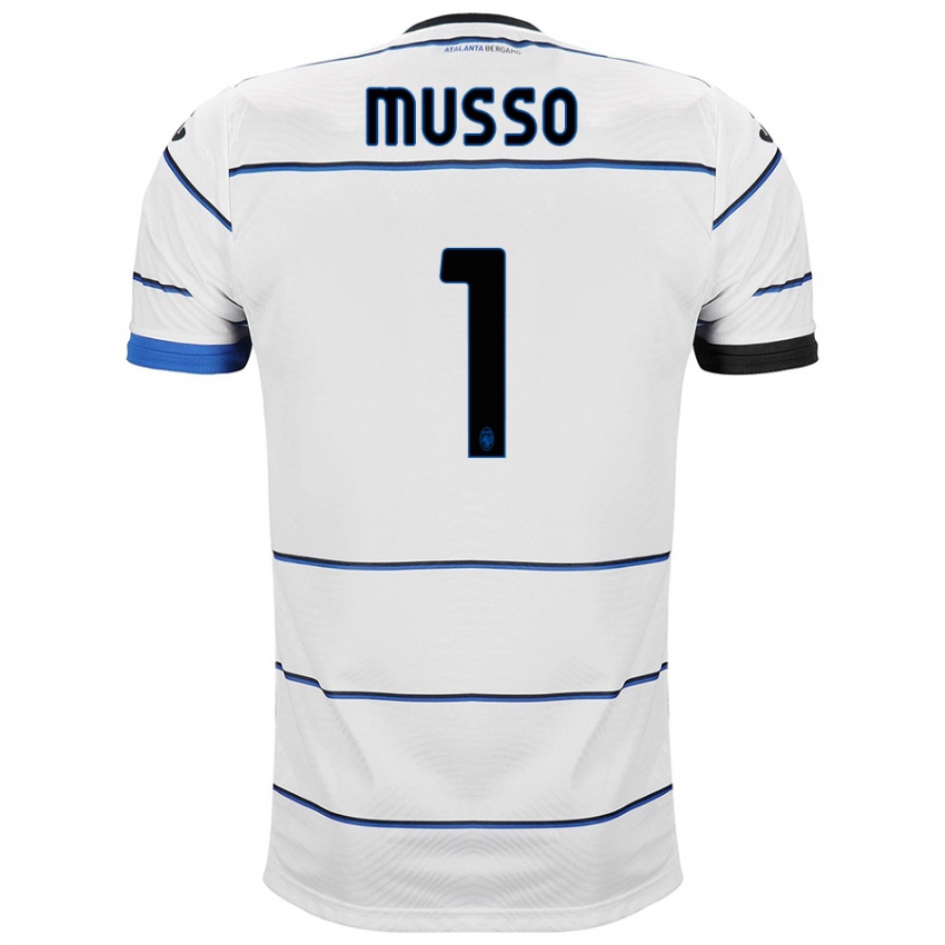 Kvinder Juan Musso #1 Hvid Udebane Spillertrøjer 2023/24 Trøje T-Shirt