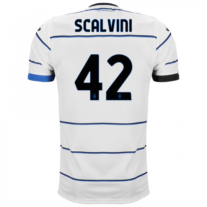 Kvinder Giorgio Scalvini #42 Hvid Udebane Spillertrøjer 2023/24 Trøje T-Shirt