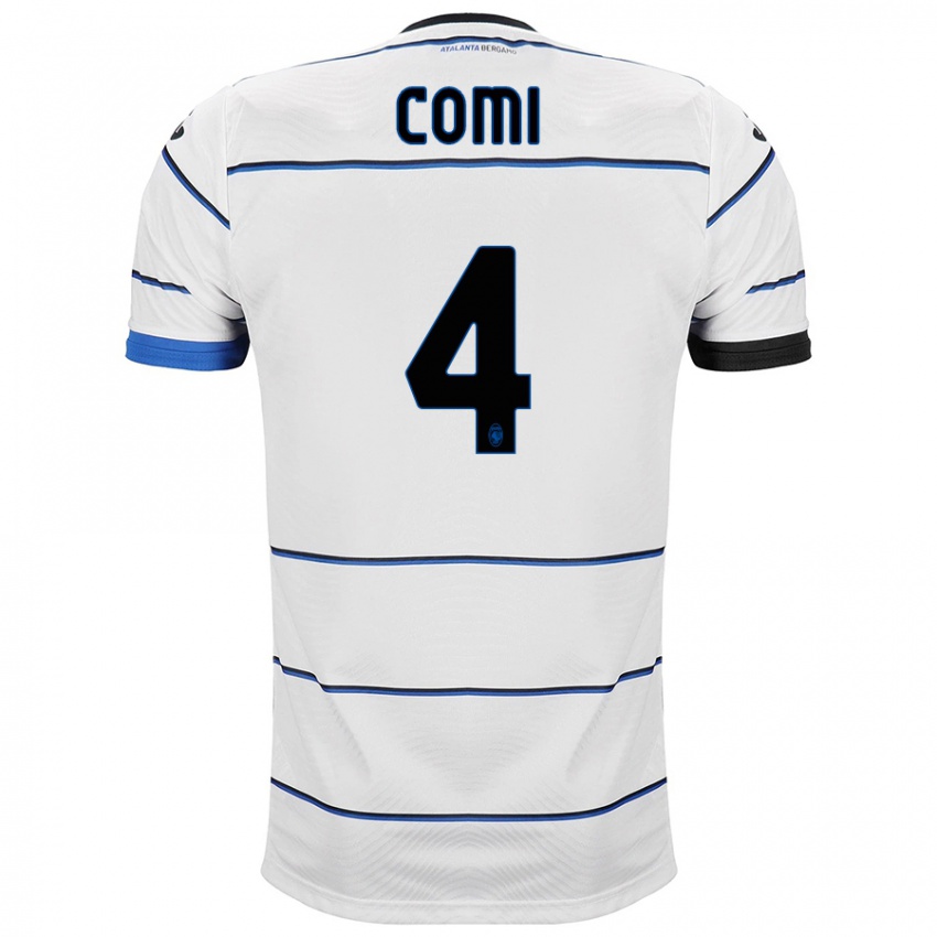 Kvinder Pietro Comi #4 Hvid Udebane Spillertrøjer 2023/24 Trøje T-Shirt