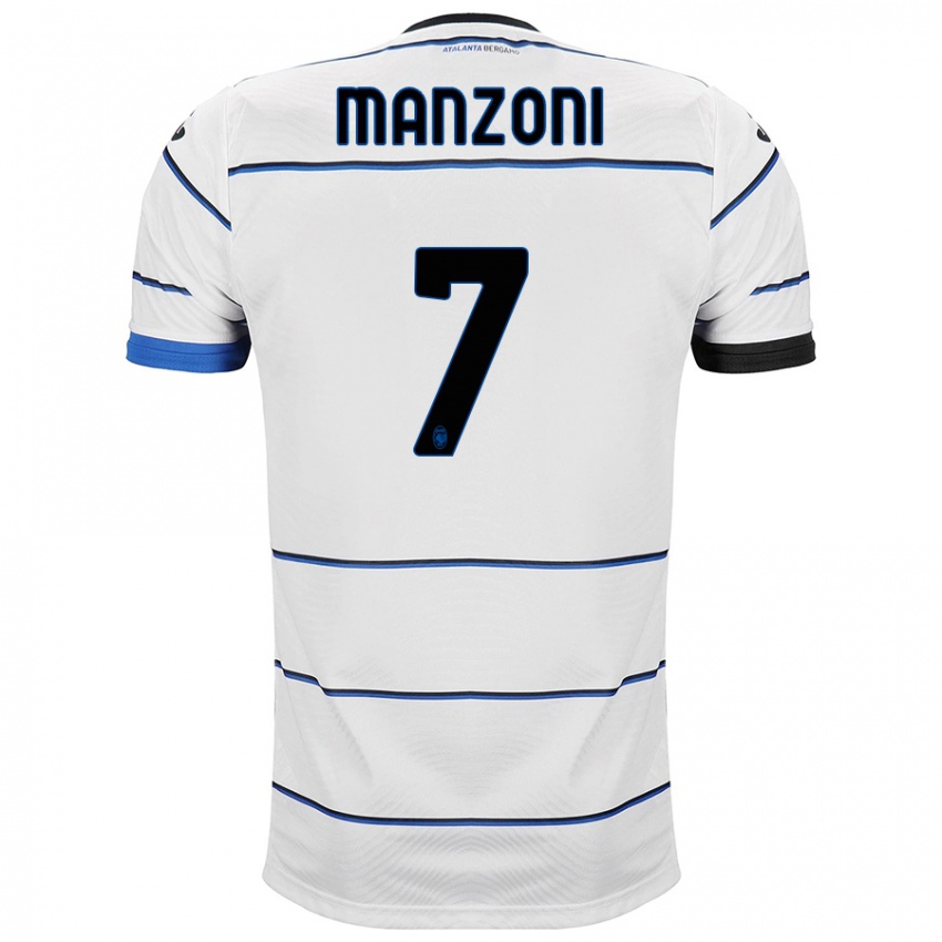 Kvinder Alberto Manzoni #7 Hvid Udebane Spillertrøjer 2023/24 Trøje T-Shirt