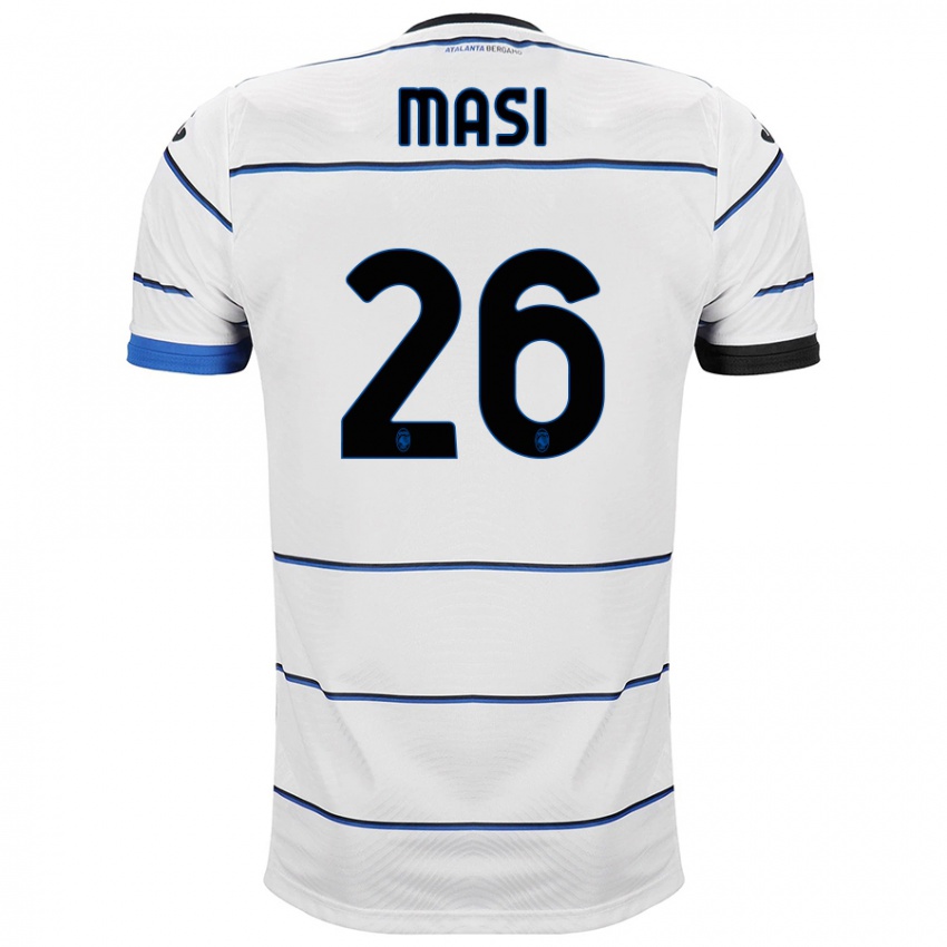 Kvinder Alberto Masi #26 Hvid Udebane Spillertrøjer 2023/24 Trøje T-Shirt
