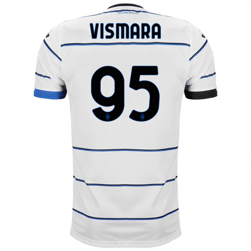 Kvinder Paolo Vismara #95 Hvid Udebane Spillertrøjer 2023/24 Trøje T-Shirt