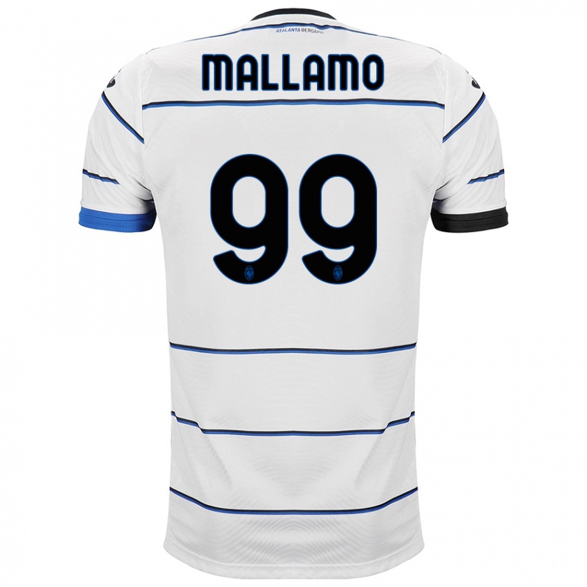 Kvinder Alessandro Mallamo #99 Hvid Udebane Spillertrøjer 2023/24 Trøje T-Shirt