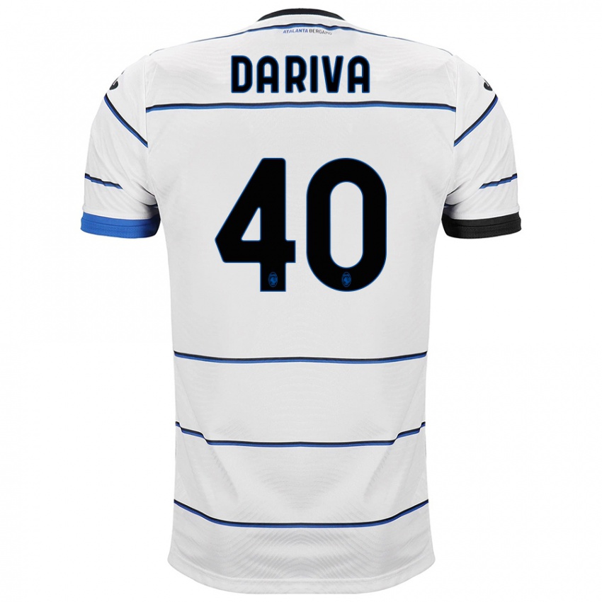 Kvinder Jacopo Da Riva #40 Hvid Udebane Spillertrøjer 2023/24 Trøje T-Shirt