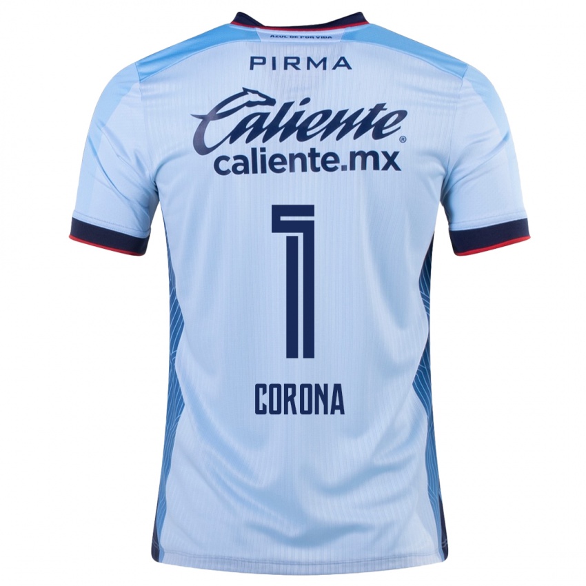 Kvinder Jose De Jesus Corona #1 Himmelblå Udebane Spillertrøjer 2023/24 Trøje T-Shirt