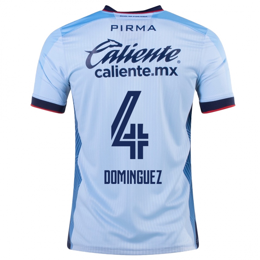 Kvinder Julio Cesar Dominguez #4 Himmelblå Udebane Spillertrøjer 2023/24 Trøje T-Shirt