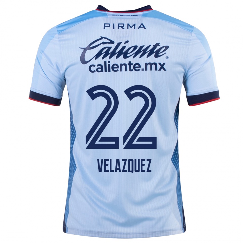 Kvinder Hireri Velazquez #22 Himmelblå Udebane Spillertrøjer 2023/24 Trøje T-Shirt