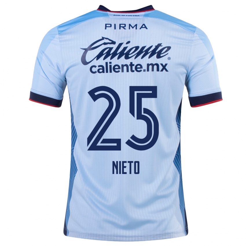 Kvinder Natsidieli Nieto #25 Himmelblå Udebane Spillertrøjer 2023/24 Trøje T-Shirt