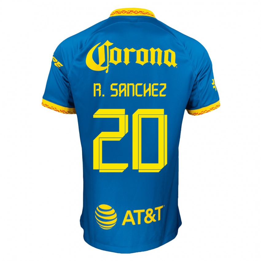 Kvinder Richard Sanchez #20 Blå Udebane Spillertrøjer 2023/24 Trøje T-Shirt