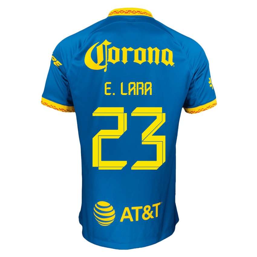 Kvinder Emilio Lara #23 Blå Udebane Spillertrøjer 2023/24 Trøje T-Shirt