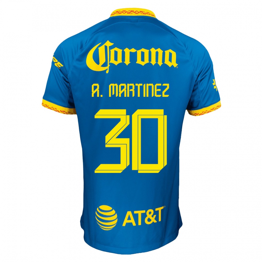 Kvinder Arturo Martínez #30 Blå Udebane Spillertrøjer 2023/24 Trøje T-Shirt