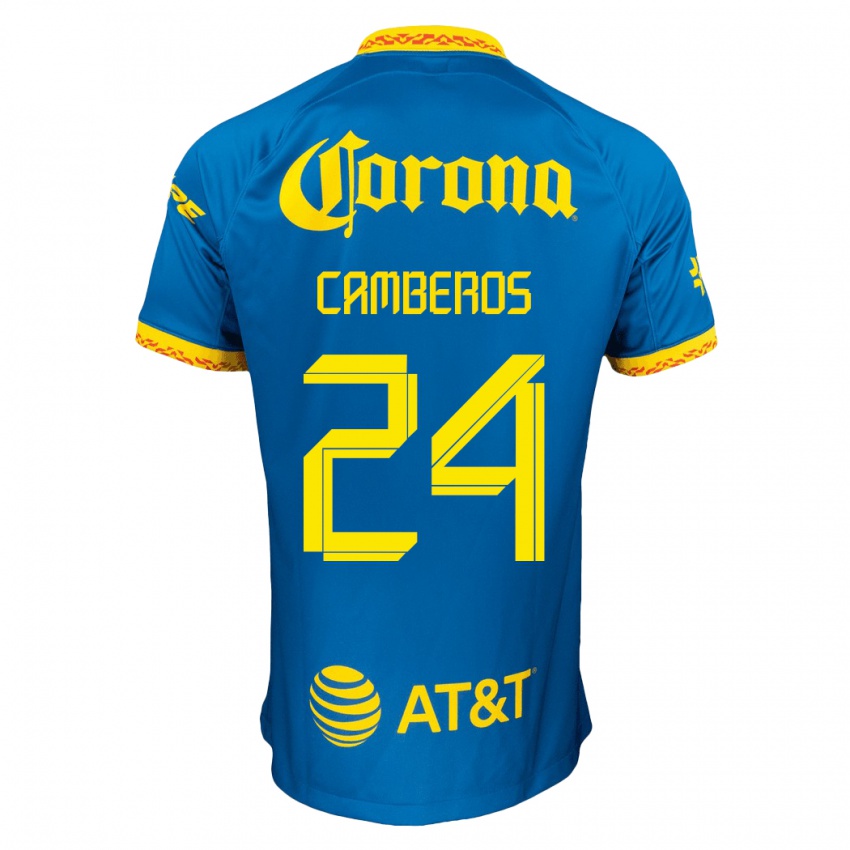 Kvinder Scarlett Camberos #24 Blå Udebane Spillertrøjer 2023/24 Trøje T-Shirt
