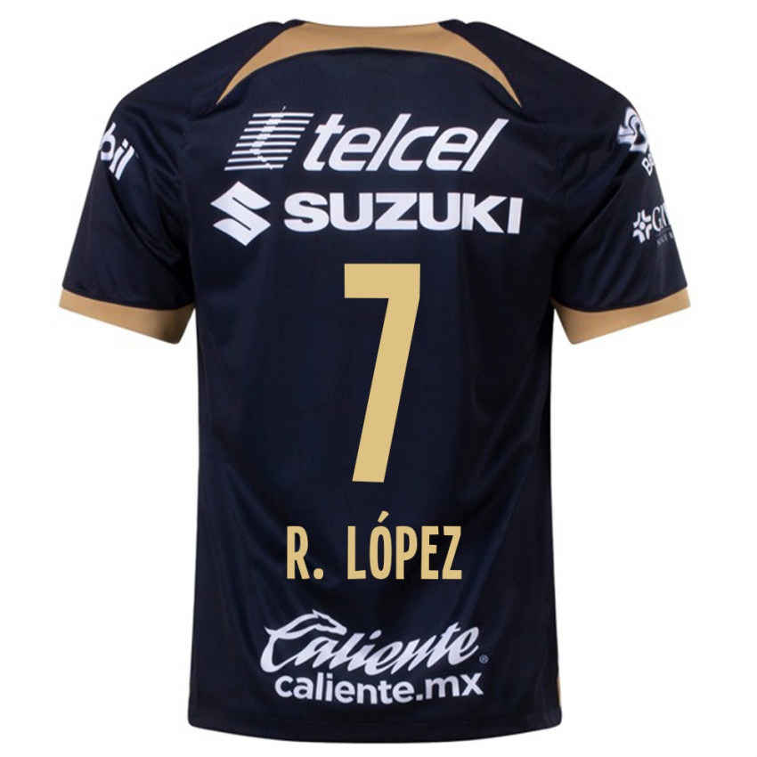 Kvinder Rodrigo López #7 Mørkeblå Udebane Spillertrøjer 2023/24 Trøje T-Shirt