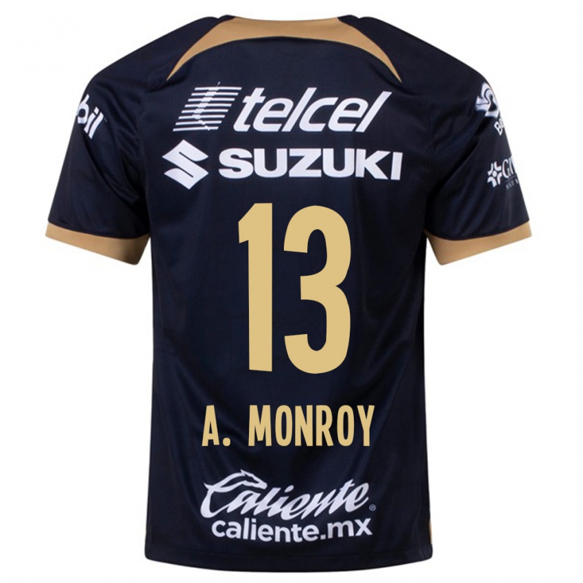 Kvinder Pablo Monroy #13 Mørkeblå Udebane Spillertrøjer 2023/24 Trøje T-Shirt