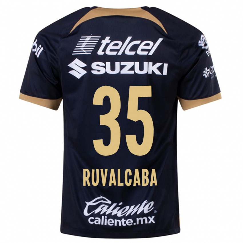 Kvinder Jorge Ruvalcaba #35 Mørkeblå Udebane Spillertrøjer 2023/24 Trøje T-Shirt