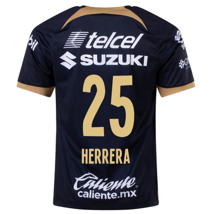 Kvinder Laura Herrera #25 Mørkeblå Udebane Spillertrøjer 2023/24 Trøje T-Shirt