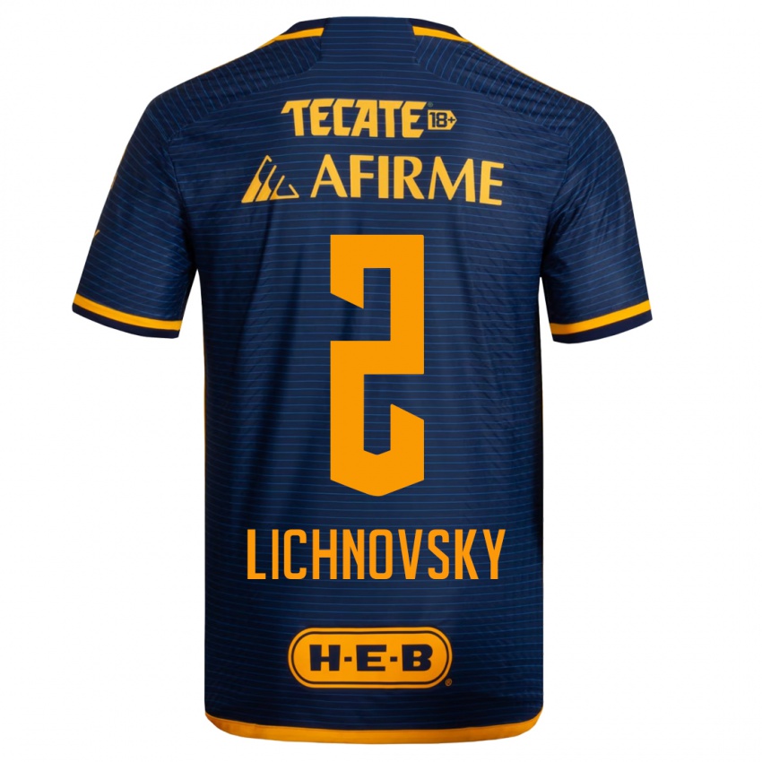 Kvinder Igor Lichnovsky #2 Mørkeblå Udebane Spillertrøjer 2023/24 Trøje T-Shirt