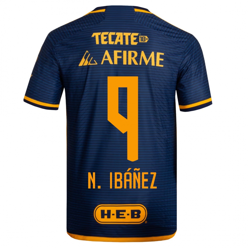 Kvinder Nicolás Ibáñez #9 Mørkeblå Udebane Spillertrøjer 2023/24 Trøje T-Shirt