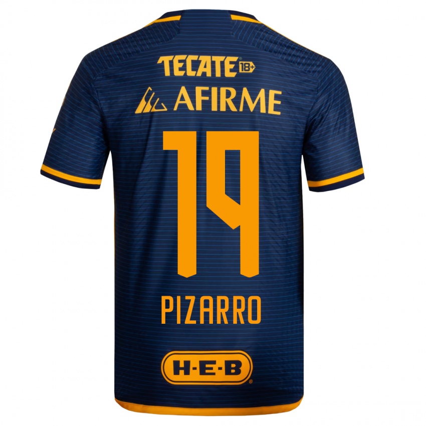 Kvinder Guido Pizarro #19 Mørkeblå Udebane Spillertrøjer 2023/24 Trøje T-Shirt