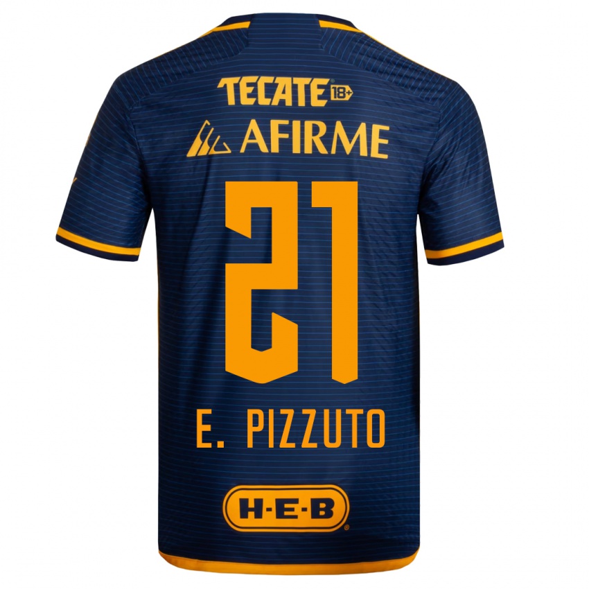 Kvinder Eugenio Pizzuto #21 Mørkeblå Udebane Spillertrøjer 2023/24 Trøje T-Shirt