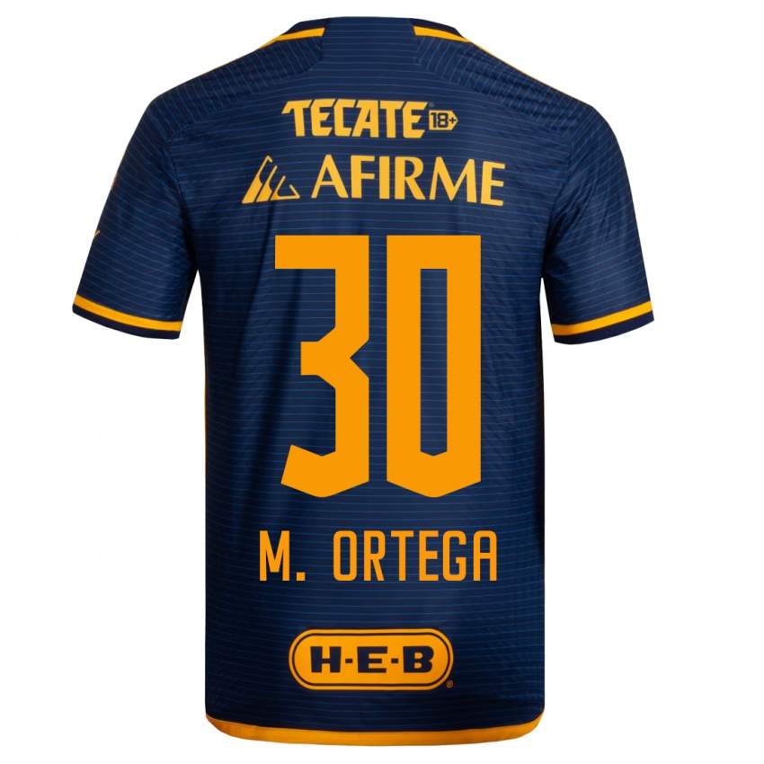 Kvinder Miguel Ortega #30 Mørkeblå Udebane Spillertrøjer 2023/24 Trøje T-Shirt