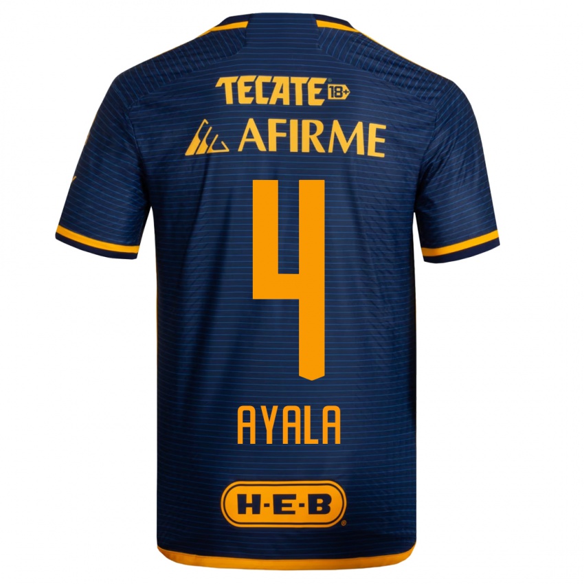 Kvinder Hugo Ayala #4 Mørkeblå Udebane Spillertrøjer 2023/24 Trøje T-Shirt