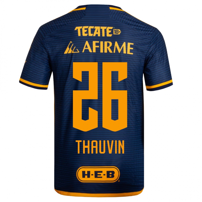 Kvinder Florian Thauvin #26 Mørkeblå Udebane Spillertrøjer 2023/24 Trøje T-Shirt