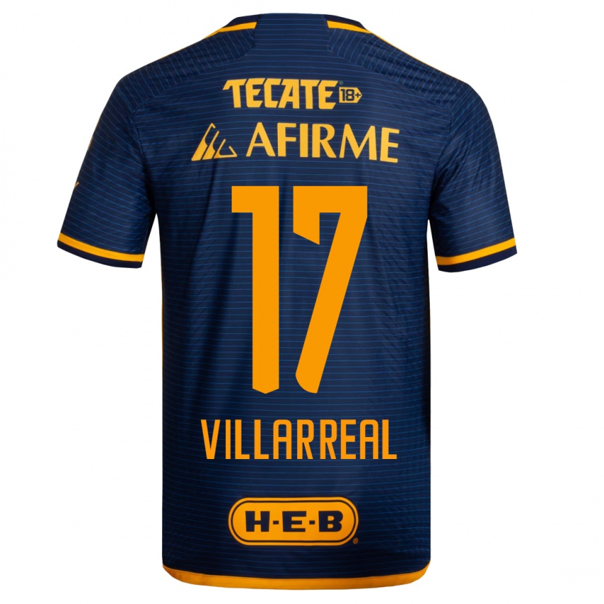 Kvinder Natalia Villarreal #17 Mørkeblå Udebane Spillertrøjer 2023/24 Trøje T-Shirt