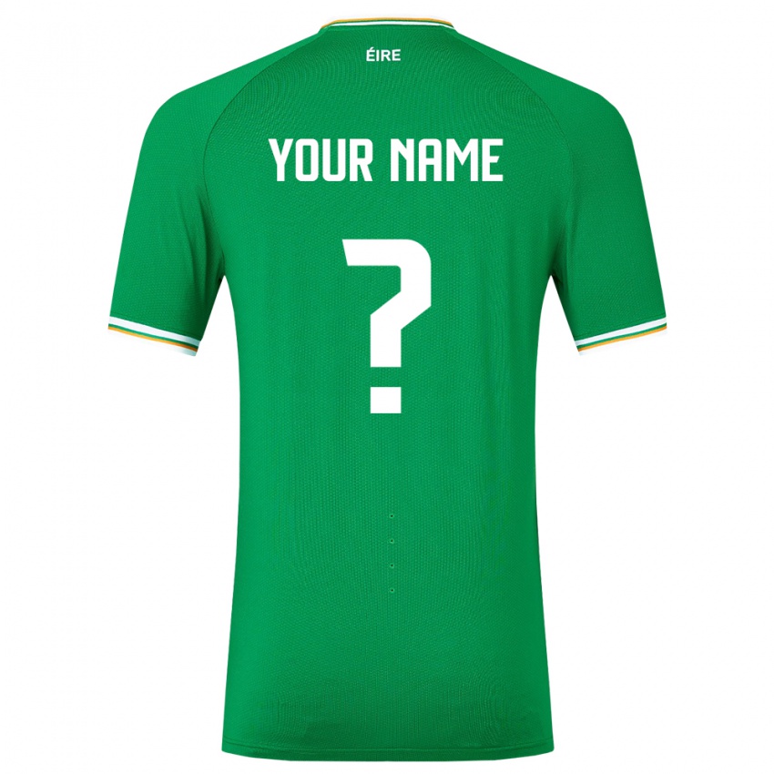 Børn Irland Dit Navn #0 Grøn Hjemmebane Spillertrøjer 24-26 Trøje T-Shirt