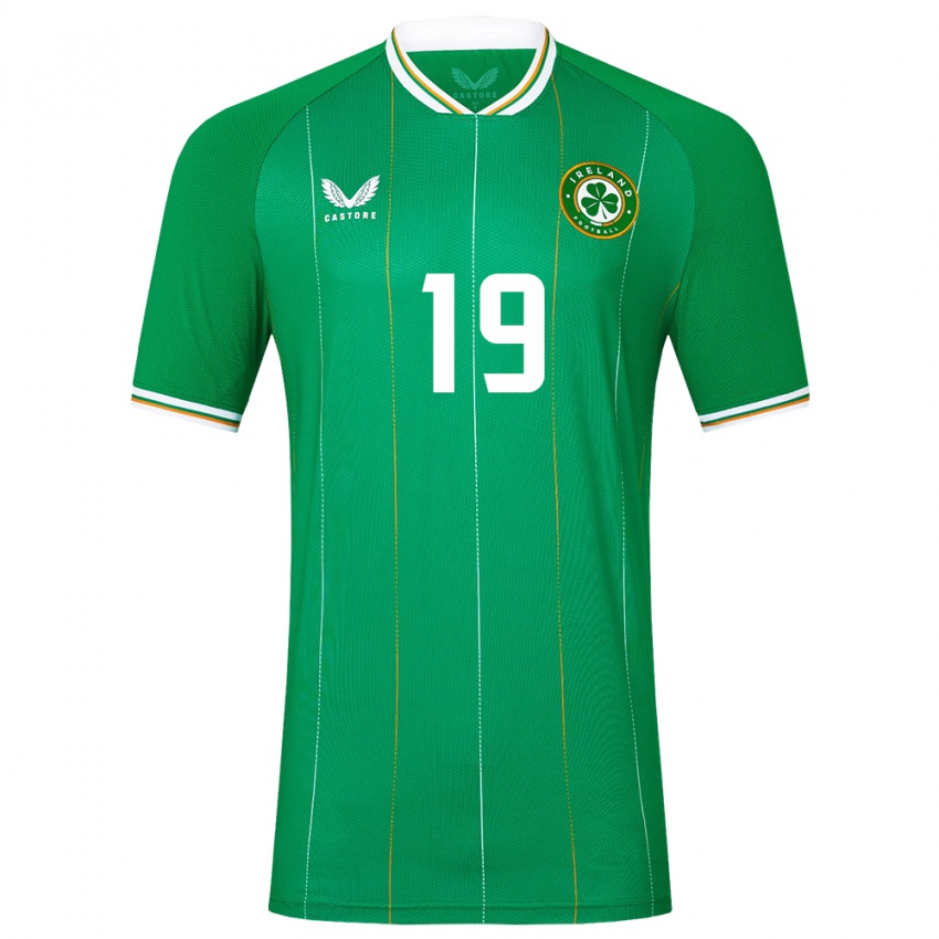 Børn Irland Sean Moore #19 Grøn Hjemmebane Spillertrøjer 24-26 Trøje T-Shirt