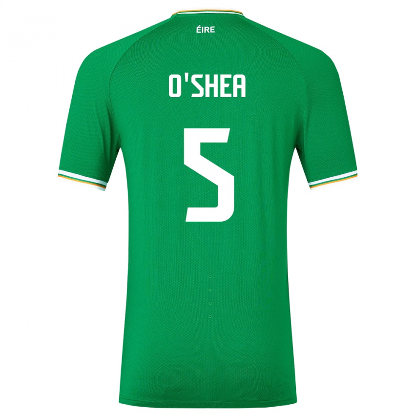 Børn Irland Dara O'shea #5 Grøn Hjemmebane Spillertrøjer 24-26 Trøje T-Shirt