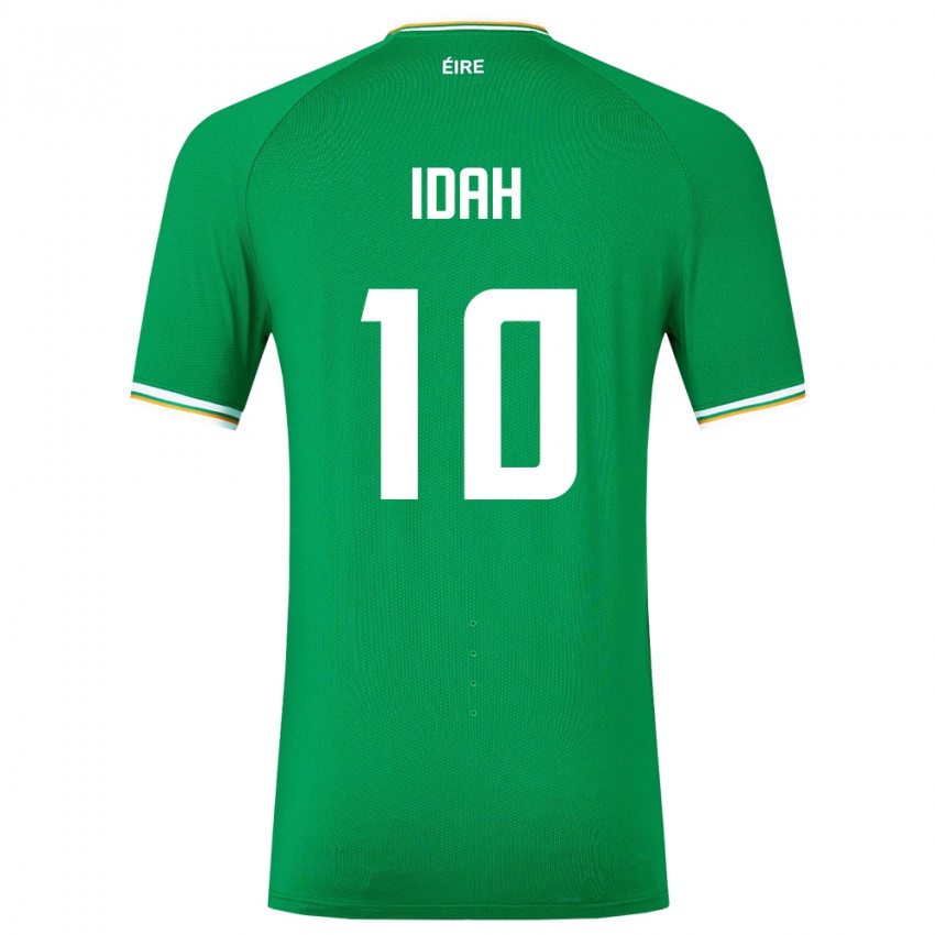 Børn Irland Adam Idah #10 Grøn Hjemmebane Spillertrøjer 24-26 Trøje T-Shirt