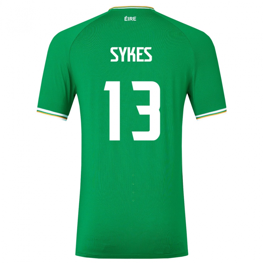 Børn Irland Mark Sykes #13 Grøn Hjemmebane Spillertrøjer 24-26 Trøje T-Shirt