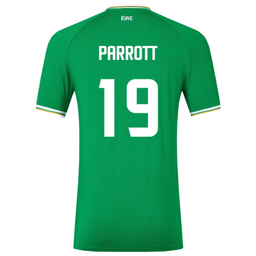 Børn Irland Troy Parrott #19 Grøn Hjemmebane Spillertrøjer 24-26 Trøje T-Shirt