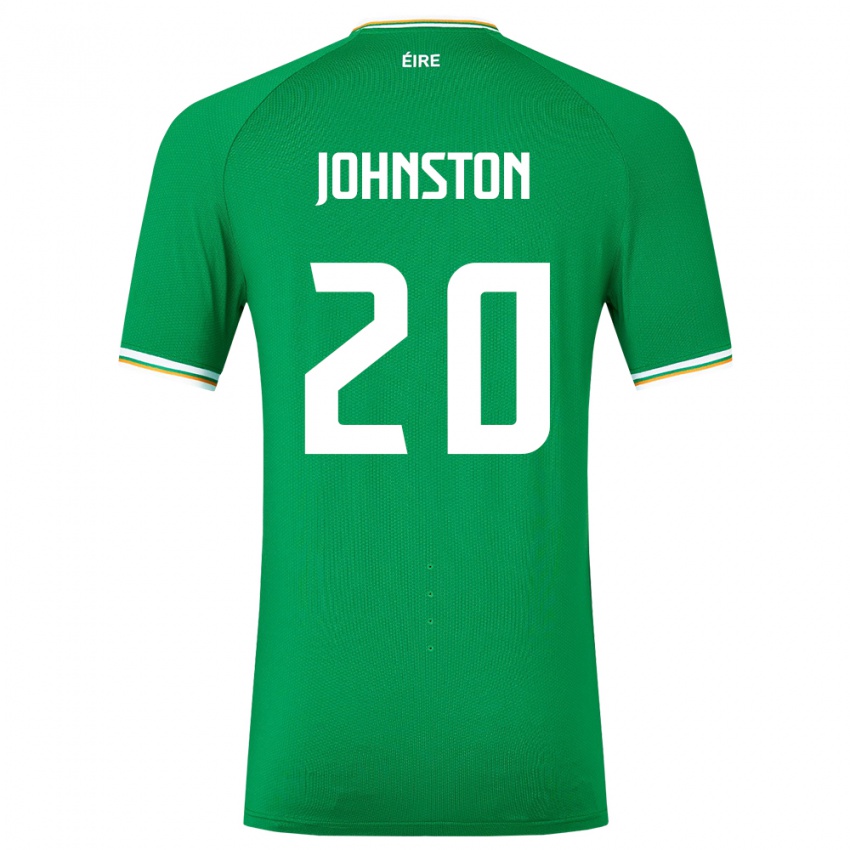 Børn Irland Mikey Johnston #20 Grøn Hjemmebane Spillertrøjer 24-26 Trøje T-Shirt