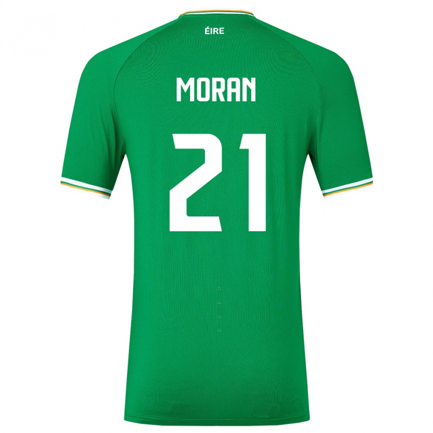 Børn Irland Andy Moran #21 Grøn Hjemmebane Spillertrøjer 24-26 Trøje T-Shirt