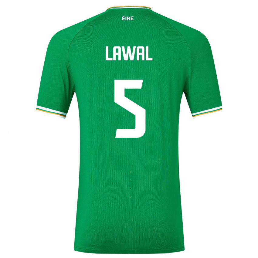 Børn Irland Bosun Lawal #5 Grøn Hjemmebane Spillertrøjer 24-26 Trøje T-Shirt