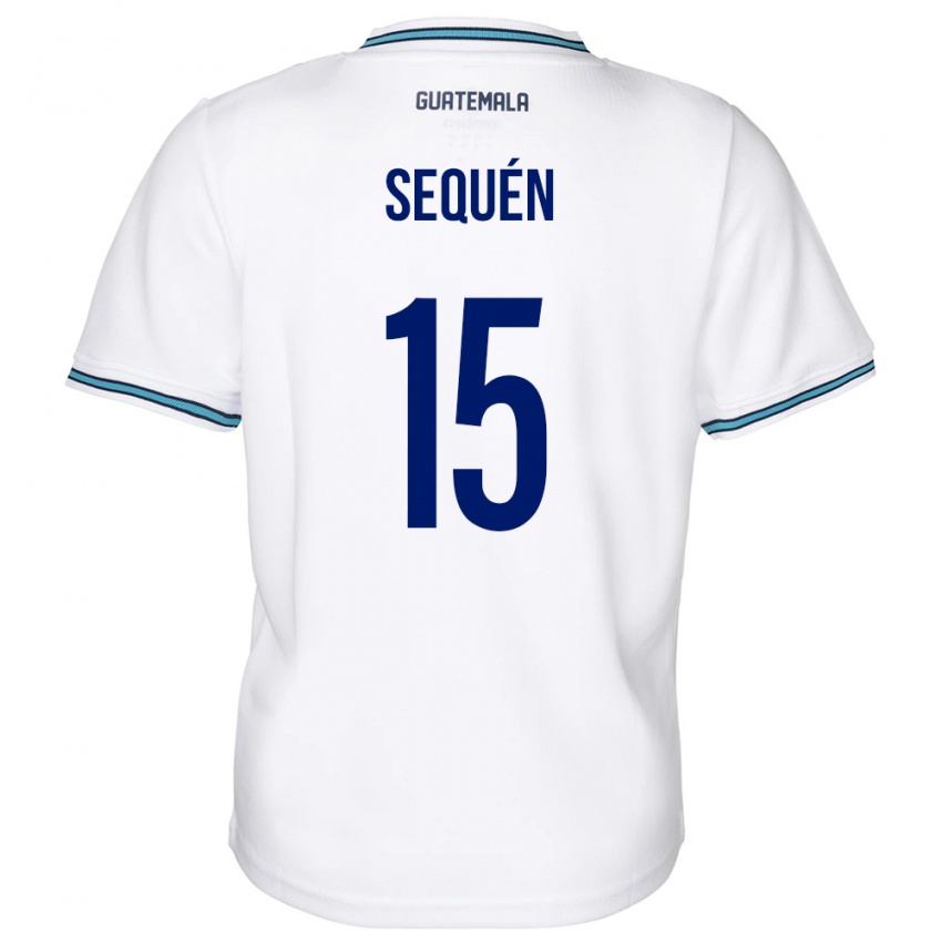 Børn Guatemala Marlon Sequén #15 Hvid Hjemmebane Spillertrøjer 24-26 Trøje T-Shirt