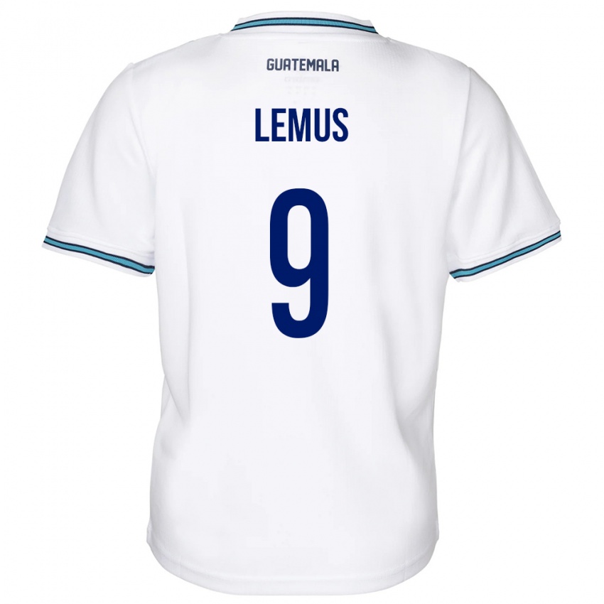 Børn Guatemala Erick Lemus #9 Hvid Hjemmebane Spillertrøjer 24-26 Trøje T-Shirt