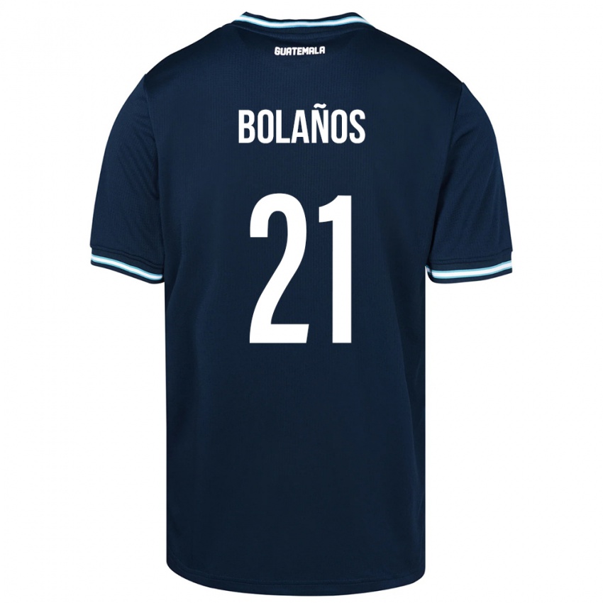 Børn Guatemala Diego Bolaños #21 Blå Udebane Spillertrøjer 24-26 Trøje T-Shirt